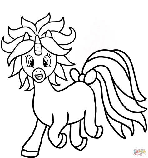 Cute Cartoon Unicorn Coloring Page Free Printable Coloring Pages | Images and Photos finder