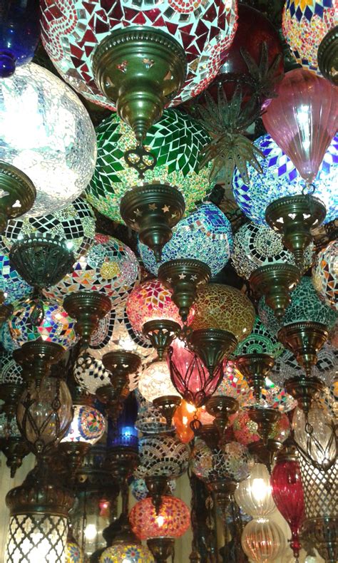 Turkish Lamps , from the grand Bazaar Istanbul. So colorful and decorative, Not very practical ...