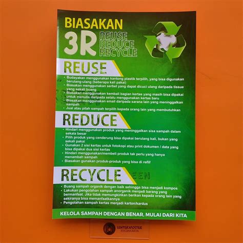 Jual Poster Biasakan 3R - Reuse Reduce Recycle, Poster Pengolahan ...