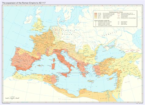 The expansion of the Roman Empire to AD 117 by Undevicesimus on DeviantArt