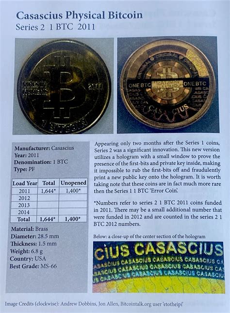 PCGS 2011 Casascius 1 Bit Coin Brass S2-Redeemed w/ Key Graded MS65 / BTCC Titan | eBay