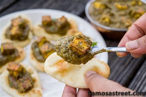 Palak Paneer Naan Bites - Samosa Street