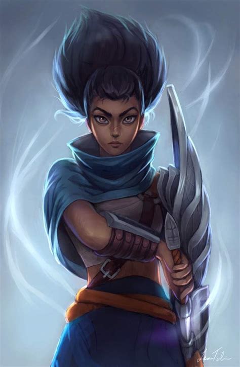 Yasuo Fan Arts Yasuo is a man of resolve an agile swordsman who wields the wind itself to cut ...