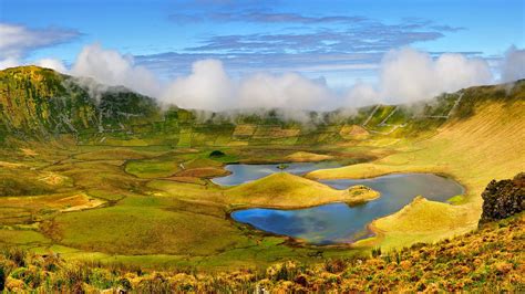 Volcanic Crater, Corvo Island, Azores, Portugal - Free Nature Pictures