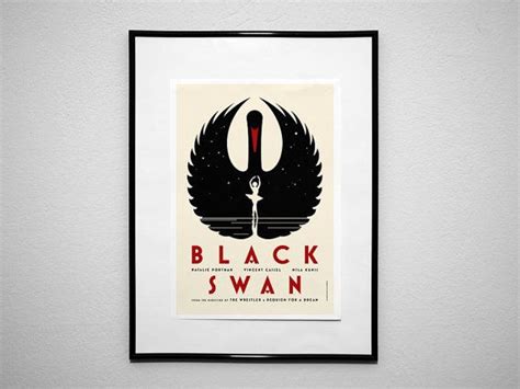 Black Swan Wall Art Print Poster by CoolPoster on Etsy, $16.99 | Swan ...