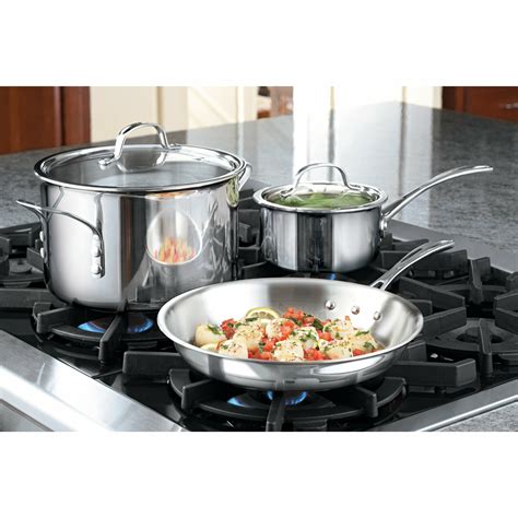 Calphalon Tri-Ply Stainless Steel 8 Piece Cookware Set & Reviews | Wayfair