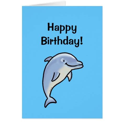 Happy birthday! (dolphin) card | Zazzle