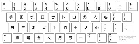 Chinese Cangjie Bilingual Keyboard Sticker for Mac and PC | Keyshorts