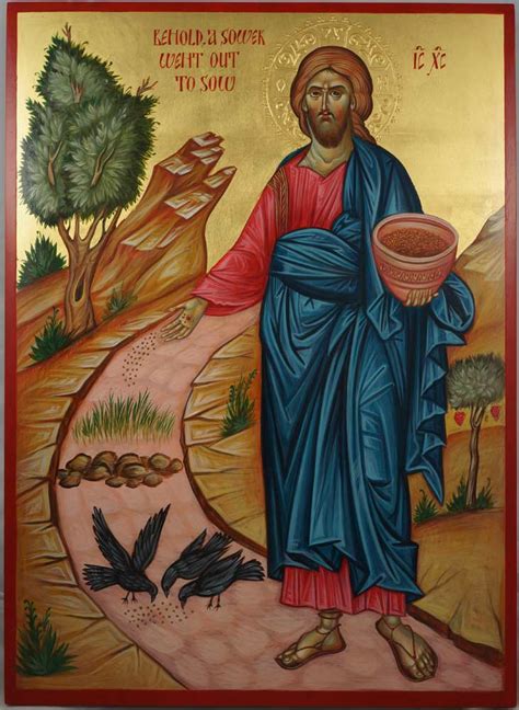 Parable of the Sower Hand-Painted Icon - BlessedMart