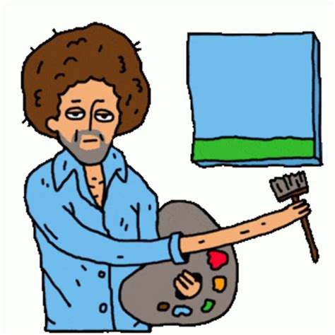 Bob Ross Happy Little Tree Sticker - Bob Ross Happy Little Tree Magic - Discover & Share GIFs