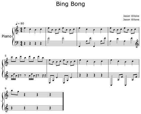 Bing Bong - Sheet music for Piano