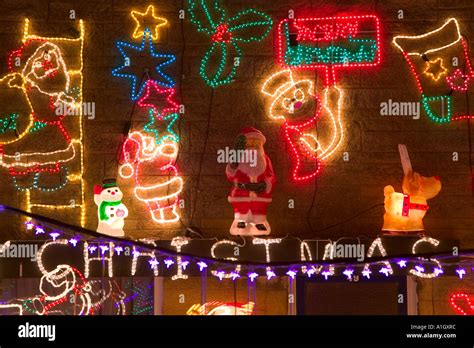 Christmas lights house lancashire hi-res stock photography and images ...