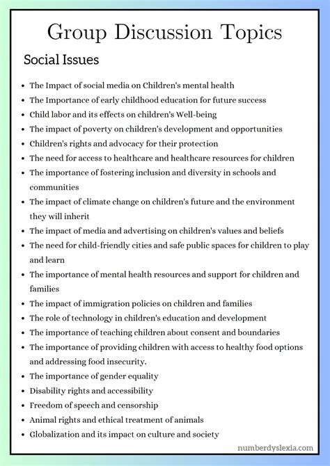 List Of 80 Group Discussion Topics [PDF Included] - Number Dyslexia