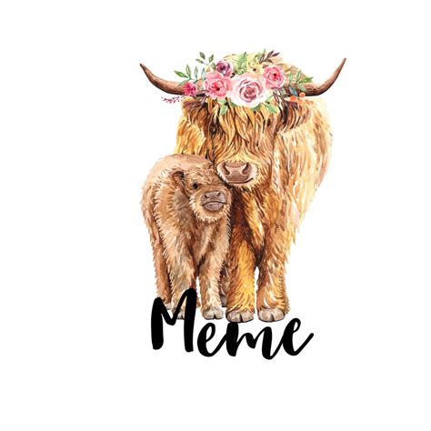 Highland Cows Meme PNG - Etsy