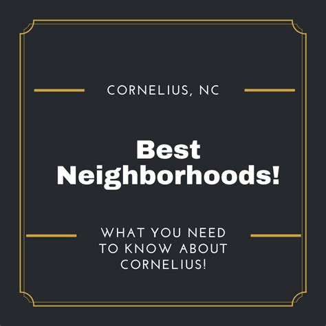 9 Best Neighborhoods in Cornelius, NC