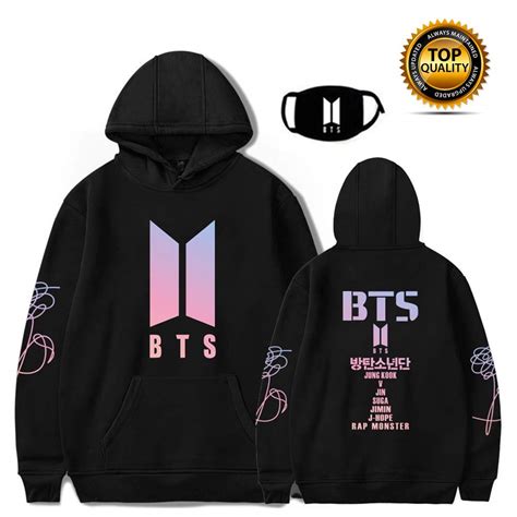 Amazon.com : BALRED BTS Hoodie Women Sweatshirt Kpop Sweater Love Yourself Hoodies Jimin ...