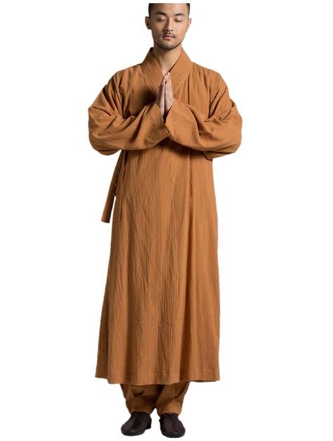 ZanYing Buddhist Meditation Monk Robe Traditional Gown Orange ZYS26 Lounge Bra, Lounge Pajamas ...