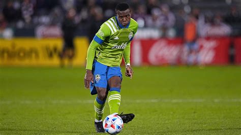 Seattle Sounders players João Paulo, Xavier Arreaga and Nouhou receive ...