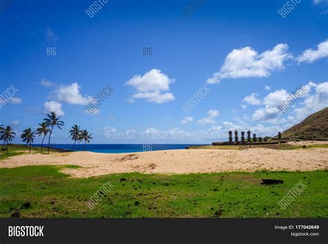 Anakena Palm Beach Image & Photo (Free Trial) | Bigstock