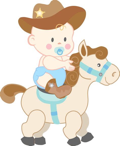 Cowboy Baby Boy Digital Clip Art Set Horse, Boots, Cowboy, Personal ...