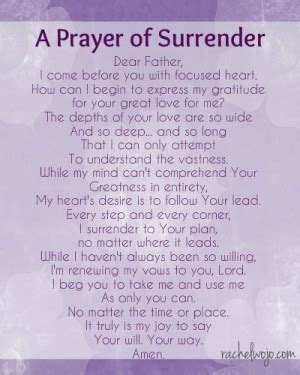 A Prayer of Surrender - RachelWojo.com