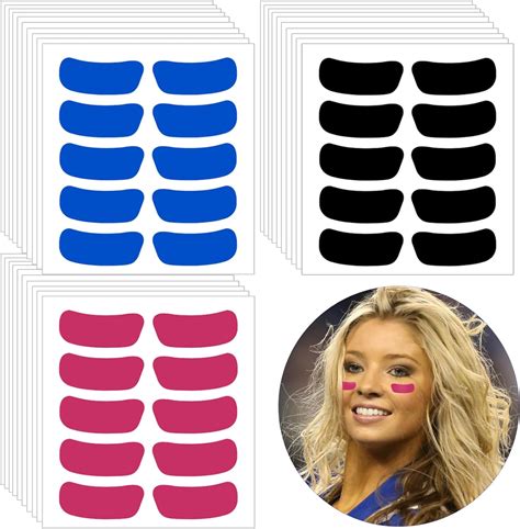 Amazon.com: ELANE 150 Pairs Sports Eye Black Stickers for Kids,Pink Eye Black Football Stickers ...