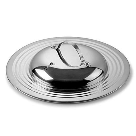 Stainless Steel Universal Lid with Adjustable Steam Vent, Fits All 7 Inch to 12 inch Pots and ...