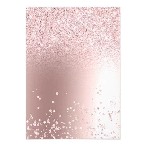 Rose gold glitter confetti ombre girl baby shower invitation | Zazzle.com in 2020 | Rose gold ...