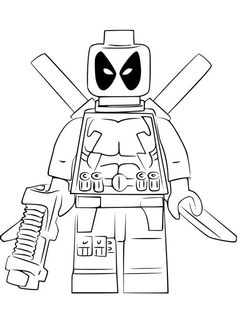 Lego Deadpool coloring pages