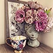 Bust in Antique Style, approx. 22 x 16 cm Planter, Matt Grey, for ...