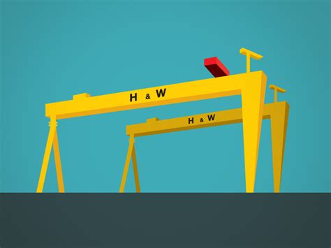 Belfast Harland & Wolff cranes by Louise Browne on Dribbble