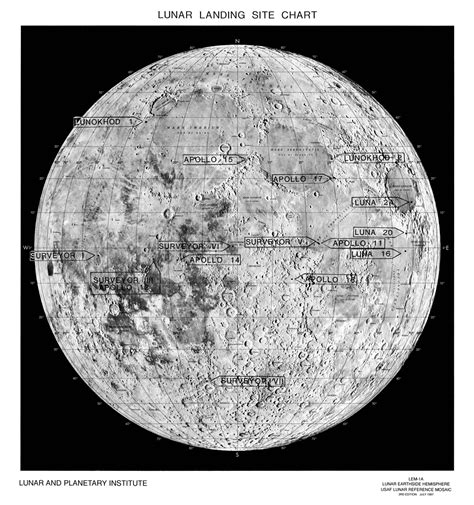 Lunar Landing Site Chart