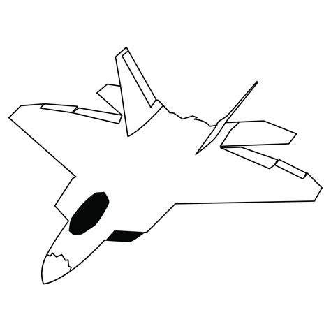 F22 raptor jet fighter black and white vector design 11440449 Vector Art at Vecteezy