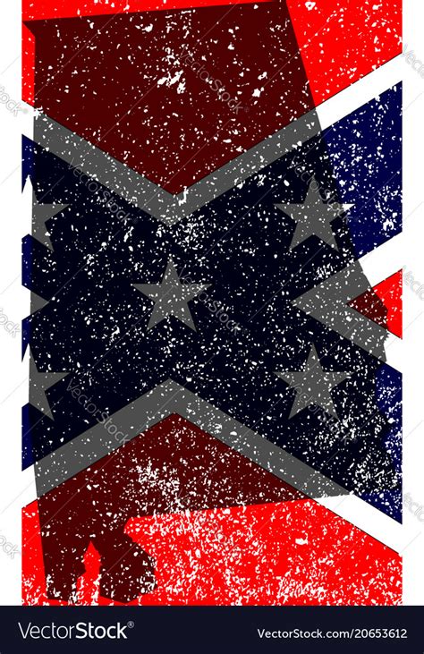 Rebel civil war flag with alabama map Royalty Free Vector