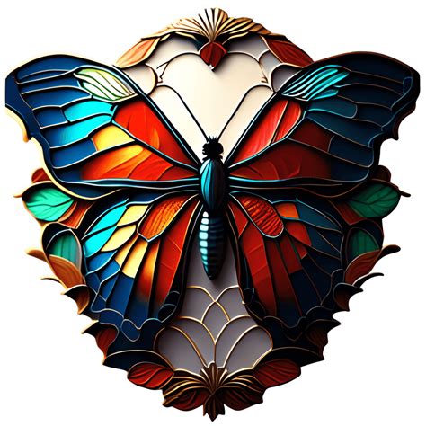 3D Stained Glass Butterfly · Creative Fabrica