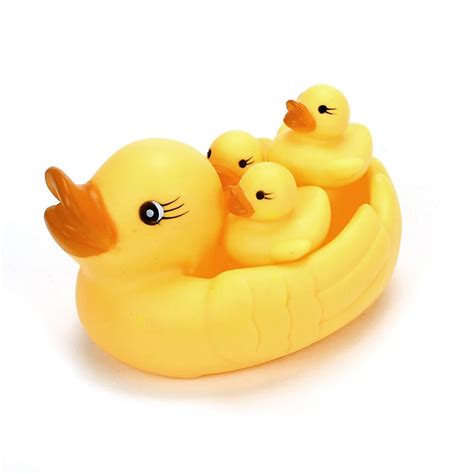 Rubber Duck Bath Duck Baby Bath Toys For Children Kids Bathroom Water Toys 1 Big 3 Small Duck ...