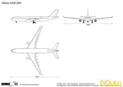 The-Blueprints.com - Vector Drawing - Airbus A330-200 | Airbus, Vector drawing, Blueprints