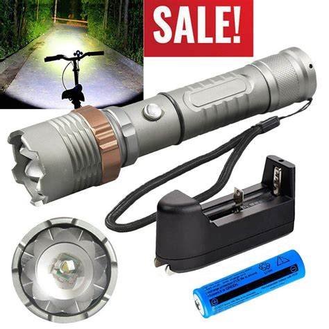 Rechargeable Tactical Flashlight, 2000 High Lumens LED Flashlights ...