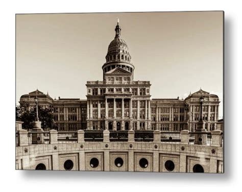 Austin Texas Capitol, Architecture Wall Art, Capitol of Texas, Sepia ...