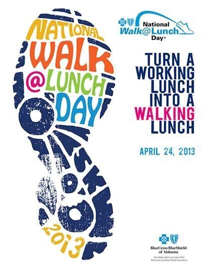 National Walk@Lunch Day: Take a walk during your lunch break | Event poster design, Sports day ...