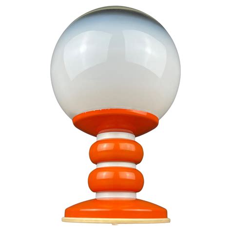1970S Italian White Glass Table Lamp For Sale at 1stDibs