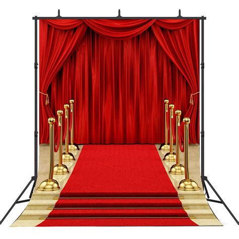 Buy Sensfun Red Carpet Curtain Backdrop for Photography Hollywood Theme Party Background Vinyl ...