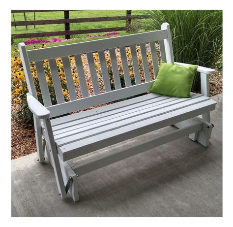 Traditional Wooden Glider Bench - 5 Ft. or 6 Ft. - Furniture Leisure