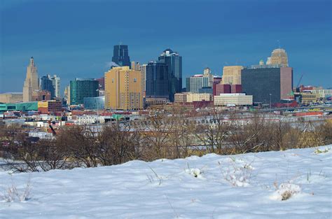 Kansas City Skyline in Winter Photograph by John Diebolt - Fine Art America