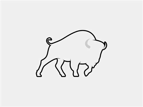 bison outline vector silhouette 11139399 Vector Art at Vecteezy