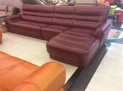 Red Wine Color Leather Sofa, Living Room Furniture (A-37) - China Living Room Furniture and Sofa