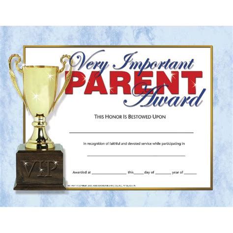 Very Important Parent Award 30-Set Certificates, Our Diplomas ...