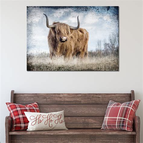 Highland Cattle Wall Art Design Highland Cow Canvas Wall Décor | Etsy UK