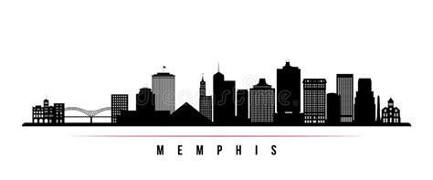 Memphis Tennessee skyline stock illustration. Illustration of panorama ...