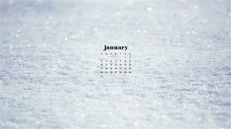 January 2021 Calendar Desktop Wallpaper